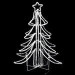 vidaXL Arbre de Noël pliable avec LED Blanc chaud 87x87x93 cm