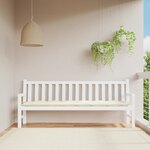 vidaXL Coussin de banc de jardin blanc crème 200x50x7 cm tissu oxford