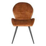 LABEL51 Chaises à manger lot de 2 Sil 51x64x87 cm ocre velours