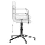 vidaXL Chaises pivotantes à manger lot de 2 blanc similicuir