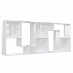 vidaXL Bibliothèque Blanc brillant 67x24x161 cm Aggloméré