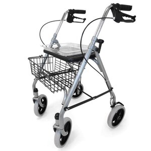 Parcura déambulateur à roulettes de mobilité aluminium 85906