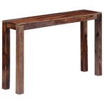 vidaXL Table console Gris 120x30x76 cm Bois de Sesham massif