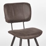 LABEL51 Chaises à manger lot de 2 Fos 49x60x87 cm anthracite