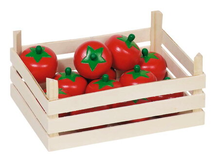 Tomates dans une cagette en bois pour Marchande - Goki