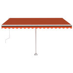 vidaXL Auvent automatique sur pied 400x300 cm Orange/marron