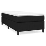 vidaXL Sommier à ressorts de lit Noir 90x200 cm Tissu