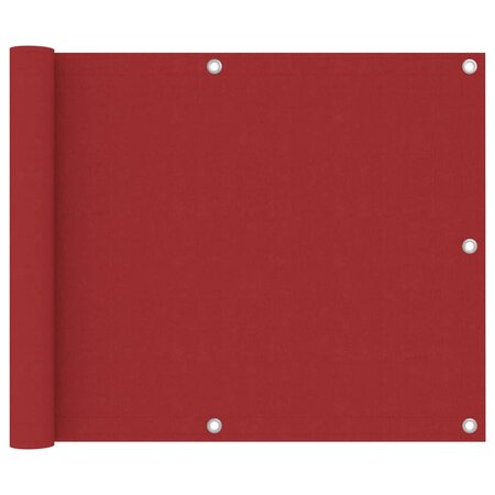 vidaXL Écran de balcon Rouge 75x600 cm Tissu Oxford