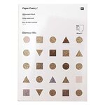 10 feuilles de papier pailleté A4 - doré et argenté