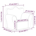 vidaXL Canapé pour enfants Gris clair Peluche douce