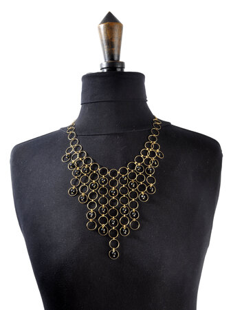 Collier anneaux et perles Circle