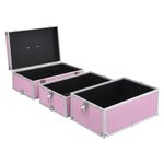 vidaXL Mallette à maquillage 37x24x40 cm Rose Aluminium
