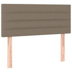 vidaXL Lit à sommier tapissier avec matelas Taupe 80x200 cm Tissu