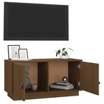 vidaXL Meuble TV Marron miel 80x34x40 cm Bois de pin massif