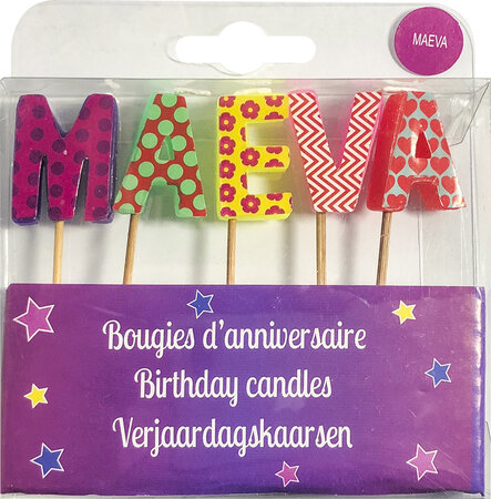 Bougies d'anniversaire maëva