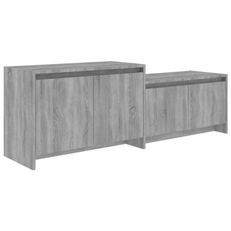 vidaXL Meuble TV Sonoma gris 146 5x35x50 cm Aggloméré