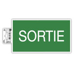 Panneau Pvc Adhésif Antidérapant Sortie 20x11 Cm - Vert - Exacompta