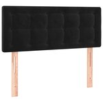 vidaXL Sommier tapissier avec matelas et LED Noir 120 x 200 cm Velours