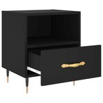 vidaXL Tables de chevet 2 Pièces noir 40x35x47 5 cm bois d’ingénierie