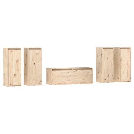 vidaXL Meubles TV 5 Pièces Bois massif de pin