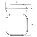Applique led murale 20w blanche carré ip65 - blanc froid 6000k - 8000k - silamp