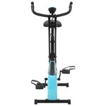 vidaXL Vélo d'appartement magnétique avec mesure du pouls Noir et bleu