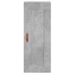 vidaXL Armoire murale gris béton 34 5x34x90 cm bois d'ingénierie