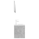 vidaXL Ensemble de meubles de salle de bain Gris béton Aggloméré