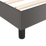 vidaXL Lit à sommier tapissier avec matelas Gris 90x200 cm Similicuir