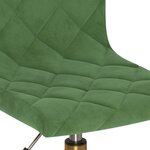 vidaXL Chaises pivotantes à manger lot de 2 vert foncé velours