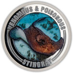Pièce de monnaie en Argent 1 Dollar g 15.57 (1/2 oz) Millésime 2022 Venomous and Poisonous STINGRAY