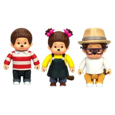 Monchhichi - pack 3 figurines kauri  saule et hanae