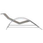 vidaXL Chaises longues 2 Pièces avec table Aluminium Taupe