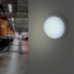 Applique led murale 20w blanche ronde ip65 - blanc froid 6000k - 8000k - silamp
