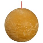 Bolsius Bougies boule rustiques 6 Pièces 76x71 mm Jaune nid d'abeilles