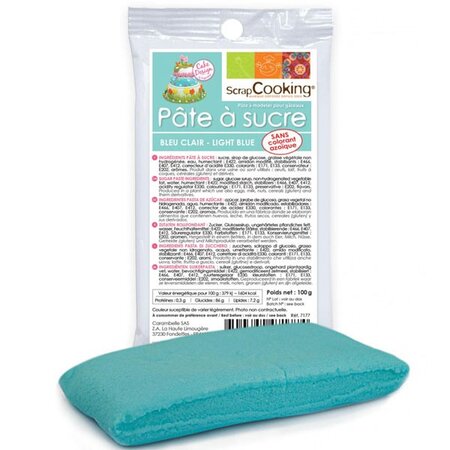 Pâte à sucre bleu clair 100 g
