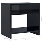 vidaXL Table de chevet Noir brillant 40 x 30 x 40 cm Aggloméré
