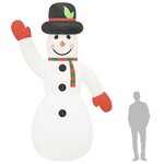 vidaXL Bonhomme de neige gonflable avec LED 455 cm