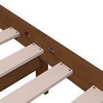 vidaXL Cadre de lit Marron miel Bois massif 120x200 cm