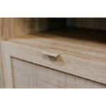 Finori Table basse Bali 55A Chêne sonoma et impression de canne
