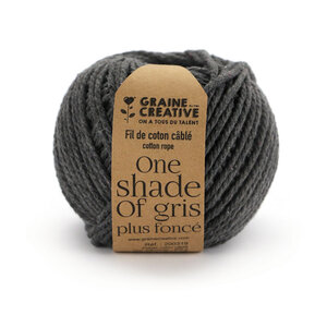 Fil de Coton câblé Gris anthracite Idéal pour Macramé  Frange et Knot