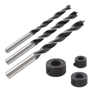 wolfcraft 3 forets et butées de profondeur 6  8  10 mm 2730000