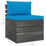 vidaXL Salon palette de jardin 6 Pièces avec coussins Bois de pin