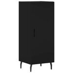 vidaXL Buffet haut Noir 34 5x34x180 cm Bois d'ingénierie