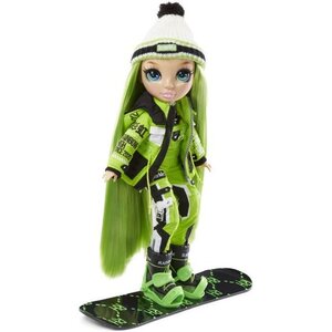 Rainbow high winter break poupée mannequin 28m - jade hunter - verte
