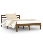 vidaXL Cadre de lit Bois massif de pin 120x200 cm Marron miel