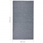 vidaXL Tapis à tissage plat d'extérieur 80x150 cm Bleu