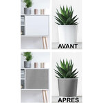 Rouleau sticker motif velours taupe 45 x 150 cm
