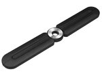 Dessous de plat design en silicone, pliable, noir WEDO