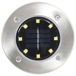 vidaXL Lampe solaire au sol 8 Pièces Lumières LED blanches chaudes